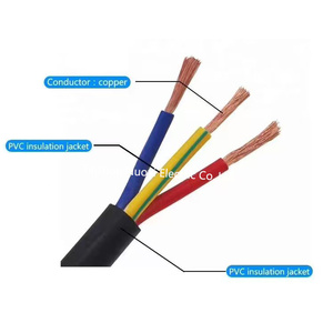 Cables Eléctricos RVV, Núcleo de Cobre Puro, Aislamiento de PVC, <span class=keywords><strong>Cable</strong></span> Eléctrico Flexible de Uso Industrial, Diámetro de 1/1.5/2.5/4 mm - Product Image 2