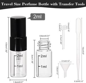 2ml 3ml <b>5ml</b> Square <b>Perfume</b> Sample Glass Vials with Pump Sprayer Screen Printing Custom Logo Multi-color <b>Perfume</b> Tester Scale - Product Image 2