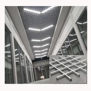 Nuevo diseño de techo de metal rejilla de compras de aluminio techo suspendido