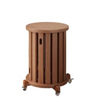 Tabouret rond en bois pliable et rétractable, gain de place, empilable, portable, multifonctionnel, pour salle à manger, salon, siège d'invité