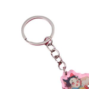 Porte-clés portable de haute qualité, version Q, dessin animé, pour étudiant, impression couleur, double face, transparent, bijou, cadeau, vente en gros - Product Image 2