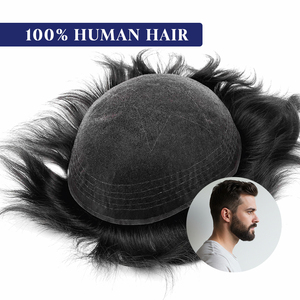 Tóc giả nam cao cấp chất liệu tóc Remy Ấn Độ, sóng tự nhiên, tết tay, bền, chất liệu da đầu giả - Product Image 4