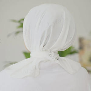 Hot Selling Women Muslim Instant <strong>Hijab</strong> Custom Logo Solid Color Islamic Women Instant Hijabs Headscarf for Muslim - Product Image 4