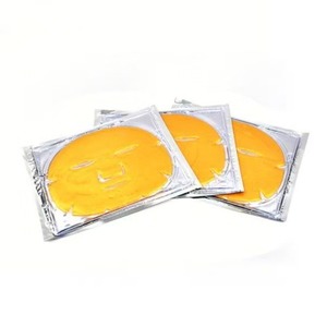 Masque facial en feuille mince de cristal personnalisé OEM 220x200mm Jaune doré avec collagène et acide hyaluronique pour l'hydratation - Product Image 1