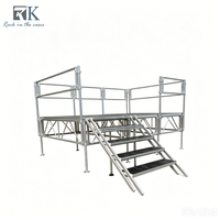 Scène modulaire en aluminium durable pour événements de mariage en plein air