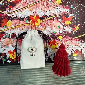 Promotional Custom Silk Screen Printed Cotton Dust <b>Pouch</b> Durable Cotton <b>Drawstring</b> Bag - Product Image 1