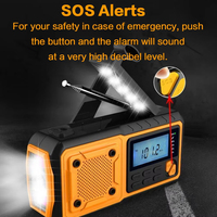 4000mAh Tragbares Notfall-Solarradio mit Handkurbel-Ladefunktion AM/FM SW Multi-Band-Radio LED-Leselampe Powerbank