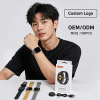 Jam Tangan Pintar OEM/ODM C20 Pro Unisex Layar Sentuh Penuh Olahraga Kebugaran Panggilan Video Tali Baja Tahan Air IP65 Casing Aloi