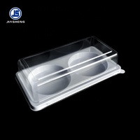 Boîte en plastique alimentaire transparente personnalisée Macaron Pâtisserie Dessert Mochi Conteneur d'emballage de gâteau