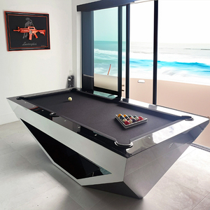 2025 Nhà Máy Bán Sang Trọng Hiện Đại 7ft 8ft Bàn Hồ Bơi Với Sơn Mài Rắn Gỗ Bóng Đầu Bàn Bida Cho Biệt Thự - Product Image 6