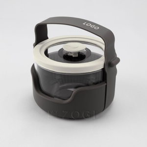 Biểu Tượng Tùy Chỉnh Bền Tái Sử Dụng 650Ml 400Ml Silicon Bìa Dành Cho Người Lớn Trẻ Em Trường Dã Ngoại Thực Phẩm Lạnh Thủy Tinh Chịu Nhiệt Bento Hộp Ăn Trưa - Product Image 3