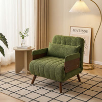 Canapé-lit convertible minimaliste italien multifonctionnel avec table d'appoint, style vintage pour hôtel et salon