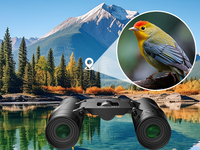 Jumelles 8*21 Haute Puissance Compactes Étanches Niveau Vie Prisme BAK4 Mise au Point Facile Portable pour Observation des Oiseaux Utilisation en Plein Air Chasse
