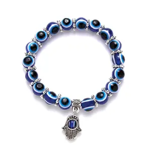 Fashion evil blue eye bracelet glass beads eyes wishing handmade bracelet