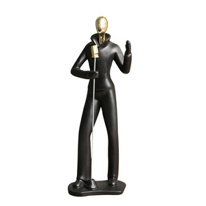 Estatua DE PERSONAS abstractas nórdicas, figuritas de banda de música, adornos de personajes de resina, decoración de escritorio para el hogar y la Oficina - Product Image 6