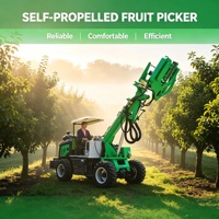 Tuin- en landbouwrupsbandenmachine, zelfrijdende fruitplukker, hoog rendement fruit schudder, kastanje- en dadelplokker
