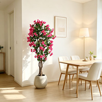 Arbre artificiel de bougainvillier de qualité commerciale, écologique, résistant aux UV, toucher réel, plante artificielle en pot de qualité supérieure, 150 cm, pour hôtel