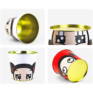 ถังใส่เบียร์และขนมขบเคี้ยวพิมพ์โลโก้ได้ตามต้องการถังใส่น้ำแข็งถังทำจากดีบุกถังข้าวโพดคั่วทำจากโลหะ - Product Image 3