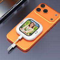 Dispositivo Magnetico per Mirroring Wireless dello Schermo per iPhone e Android, Visualizzazione in Tempo Reale della Fotocamera Posteriore, Monitor per Selfie e Streaming Live