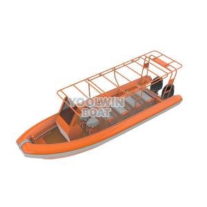 Yoowin 8.6m Barca RIB <span class=keywords><strong>in</strong></span> Alluminio Personalizzata ad Alta Velocità per 16 Persone, Taxi Acquatico Certificato CE per Crociere Fluviali e Trasporto su Canali - Product Image 1