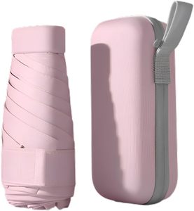 Custom Logo Printing Cute Manual <b>Windproof</b> Polyester Pongee Travel UV Mini Pocket <b>Umbrellas</b> with Five-Folding Design - Product Image 2