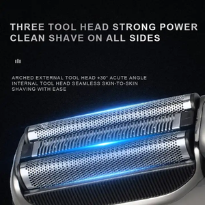 เครื่องโกนหนวดไฟฟ้าแบบใบมีดสามใบ รุ่น Razor IPX6 แบบชาร์จ USB สำหรับโกนหนวดเคราและขนบนใบหน้า - Product Image 4