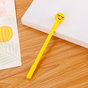 D-08038 niedlichen Silikon Smiley Ausdruck Gel Pen Kreative Cartoon Lernen Briefpapier Wasser Pen Hochwertige Büro Zeichen Stift - Product Image 2