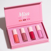 Boîte magnétique personnalisée de luxe avec logo pour rouge à lèvres et crème pour les yeux, emballage rigide en papier imperméable pour coffret cadeau de beauté gloss à lèvres