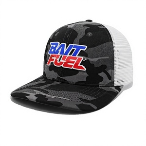 Casquette Trucker structurée à 6 panneaux avec patch en caoutchouc personnalisable et dos en maille camouflage, fabriquée au Vietnam, pour usage quotidien en extérieur - Product Image 5