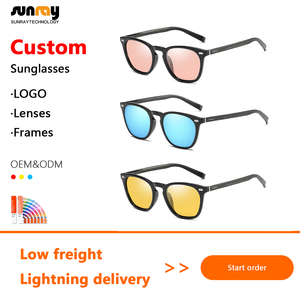 2025新着ユニセックスTR90 + CP偏光サングラススタイリッシュなヴィンテージラウンドフレーム快適なロゴ小さなMOQ - Product Image 2