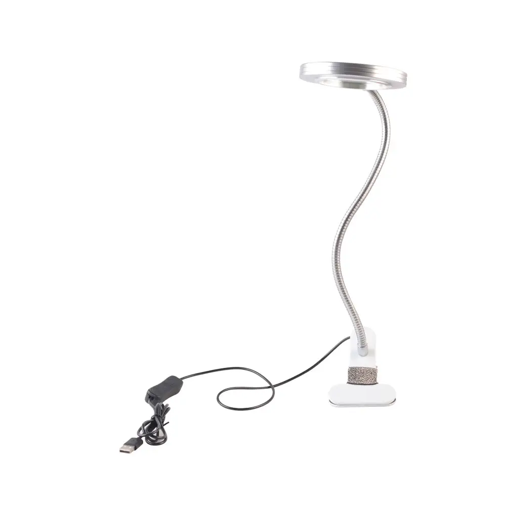 Lampe de table de lecture led minimaliste à lumière froide, lampe de table de chambre à coucher, lampe de bureau créative à clip, petite lampe de table