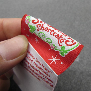 Tùy Chỉnh Dệt Quần Áo Nhãn Trung Tâm Gấp Vải Thẻ Cho Thương Hiệu Quần Áo Và Giày Hình Chữ Nhật Mô Hình Laser Cắt Cạnh - Product Image 1