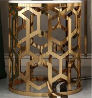 Nouvelles tables basses de style moderne avec plateau rond en marbre de luxe