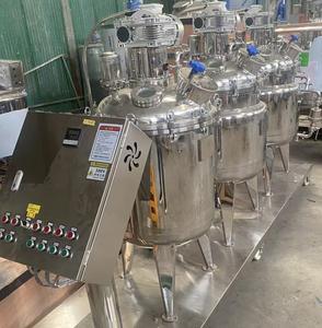 SUS304ステンレス鋼乳化均質機シャンプーミキサーマシン反応槽石鹸混合タンク攪拌機ヒーター付き500L 0-300 - Product Image 4