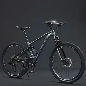 Bicicleta de montanha MTB de 24 velocidades Bicicleta de montanha BMX de suspensão total de 24 26 polegadas Bicicleta de estrada