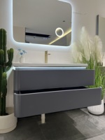 2025 meubles de salle de bain en bois modernes de luxe LED miroir intelligent en céramique pour Villa chambre à coucher appartement hôpital atelier utilisation