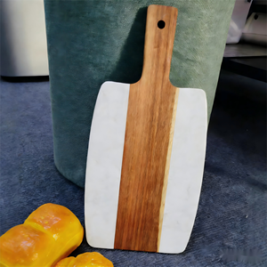<span class=keywords><strong>Tagliere</strong></span> in Legno di Acacia e <span class=keywords><strong>Marmo</strong></span> con Manico, Disponibile in Stock Locale USA, Moderno <span class=keywords><strong>Tagliere</strong></span> da Cucina per Formaggi e Carne - Product Image 3