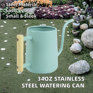 Regadera de Acero Inoxidable de Alta Calidad, Duradera y Ecológica, con Recubrimiento en Polvo, Diseño de Lujo, 34 oz, para Interiores Pequeños - Product Image 2