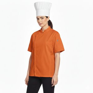 Giacca da Chef a Maniche Corte su Misura <span class=keywords><strong>per</strong></span> Donne, Uniforme <span class=keywords><strong>per</strong></span> Servizi di <span class=keywords><strong>Ristorazione</strong></span>, Catering, Panettieri e Professionisti Culinari - Product Image 3