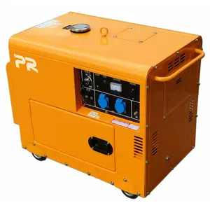 Pequeño generador diésel silencioso de 5KW Arranque automático con control remoto 400V/110V Voltaje 1500RPM Remolque y tipo contenedor