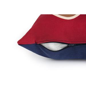 Cuscino Decorativo Excelsa 45x45x20 Cm in Cotone Design Orsacchiotto Vintage su Sfondo Rosso - Product Image 4