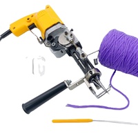 Pistolet à tufter électrique 2-en-1 Qtool, machine portative à vitesse réglable pour la fabrication de tapis et de moquettes DIY, à poils coupés et bouclés