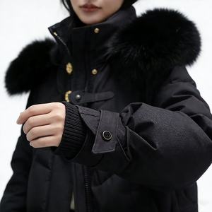 보잉 신상품 겨울 여성용 롱 오버사이즈 두꺼운 후드 다운 코트 큰 퍼 칼라-OEM/ODM 가능 친환경 - Product Image 5