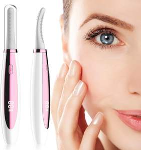 USB Rechargeable Mini <b>Electric</b> Heated Eyelash Curler for Women Beautiful Lash Styling Makeup Tool Silicone & Plastic - Product Image 3