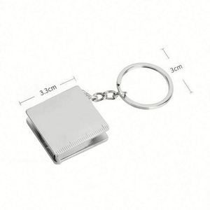 Custom Logo Retractable Keychain <b>Body</b> Measuring Key Ring Compact <b>Tape</b> <b>Measure</b> for Purse Pockets Keys Portable - Product Image 2