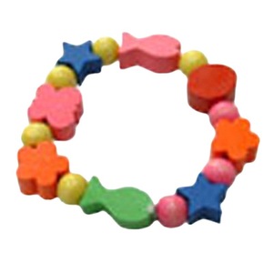 Bracelet en bois pour enfants, coloré, motif visage souriant, perles en bois, bijoux pour bébés, en bois, pour l'exportation - Product Image 5