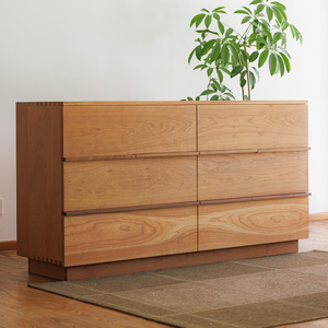 Armario de Madera Maciza Estilo Japonés con Seis Cajones, para Dormitorio o Sala de Estar, Fabricado en China - Product Image 1