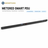 Unité de distribution d'alimentation (PDU) intelligente industrielle haute puissance 19 pouces pour montage en rack avec compteur électrique universel
