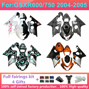 NOUVEAU Kit de carénage complet ABS pour moto compatible avec GSXR600 GSXR750 Gsx600r Gsx750r <span class=keywords><strong>GSXR</strong></span> 600 <span class=keywords><strong>750</strong></span> 2004 <span class=keywords><strong>2005</strong></span> 04 05 K4 Kits de carénages Zxmt - Product Image 2