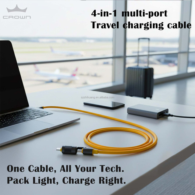 Aluminum Alloy 6a 4 in 1 Pd 240w Fast Charging Cable Usb-c to Type-c Usb Cable for iphone 17 Pro Max/car Play for Mobile Phone